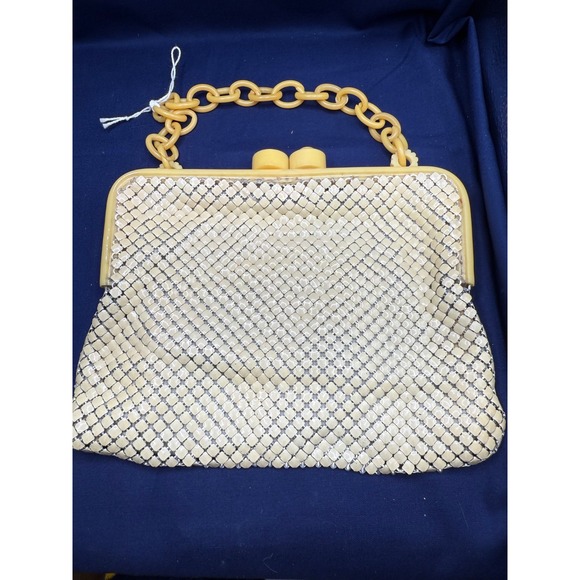 Handbags - Vintage Mesh Purse Bakelite Handles Evening READ